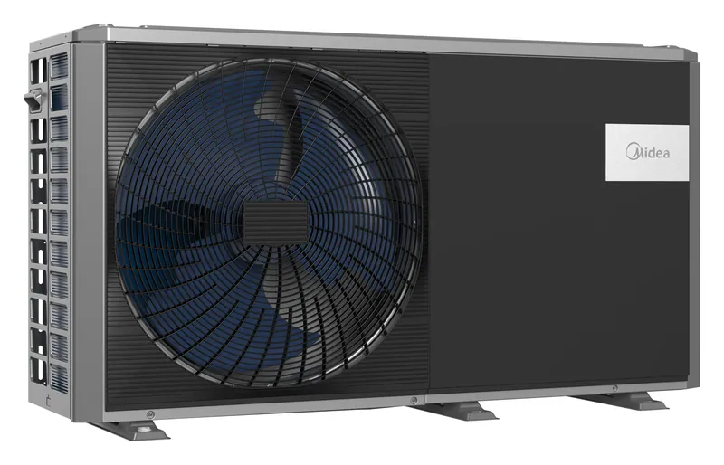 Midea M-Thermal R290 – kültéri egység, 4–6 kW, ferdén balról