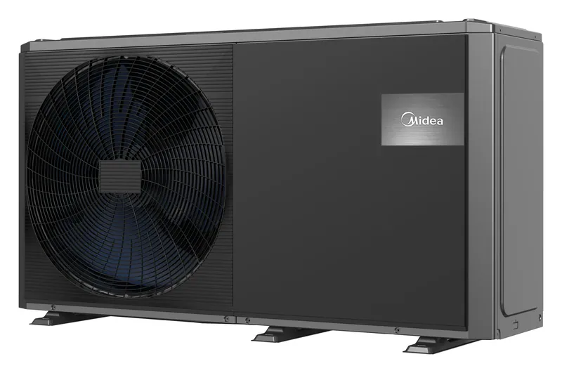 Midea M-Thermal R290 – kültéri egység, 4–6 kW, ferdén jobbról