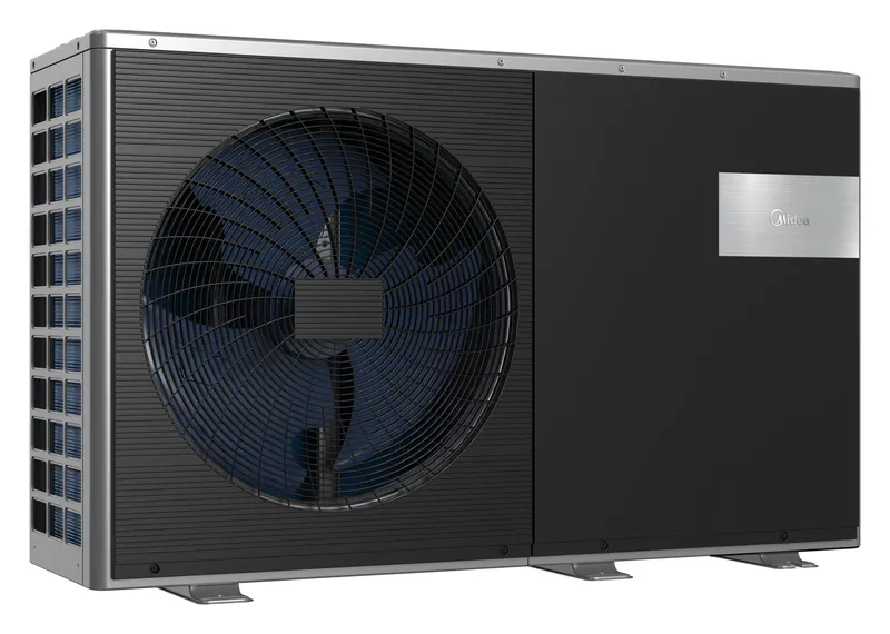 Midea M-Thermal R290 – kültéri egység, 8–16 kW, ferdén balról